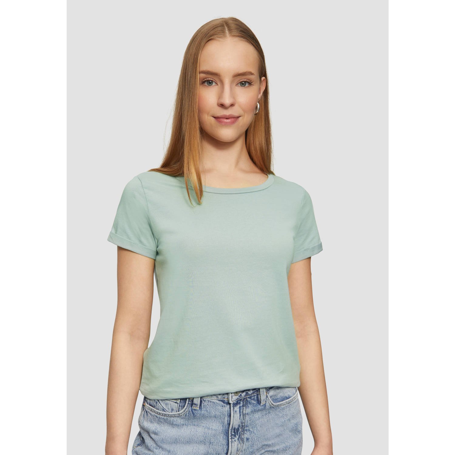 Q S by s.Oliver T-shirt lichtblauw