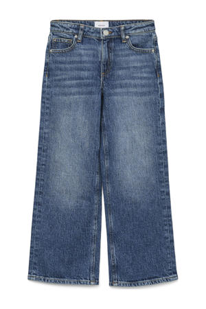 wide leg jeans medium blue denim