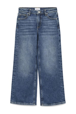 wide leg jeans medium blue denim