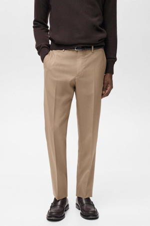 slim pantalon lichtbruin