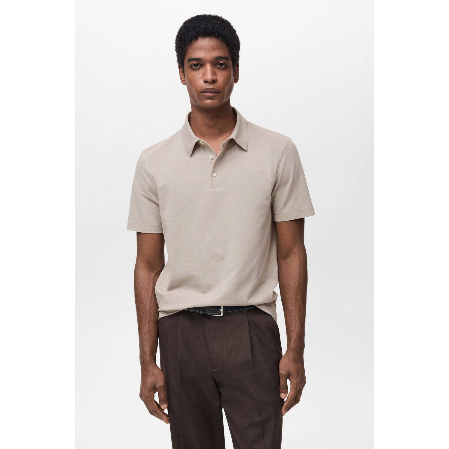 Mango Man polo taupe