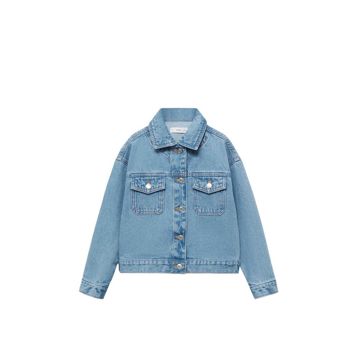 Mango Kids spijkerjas light blue denim