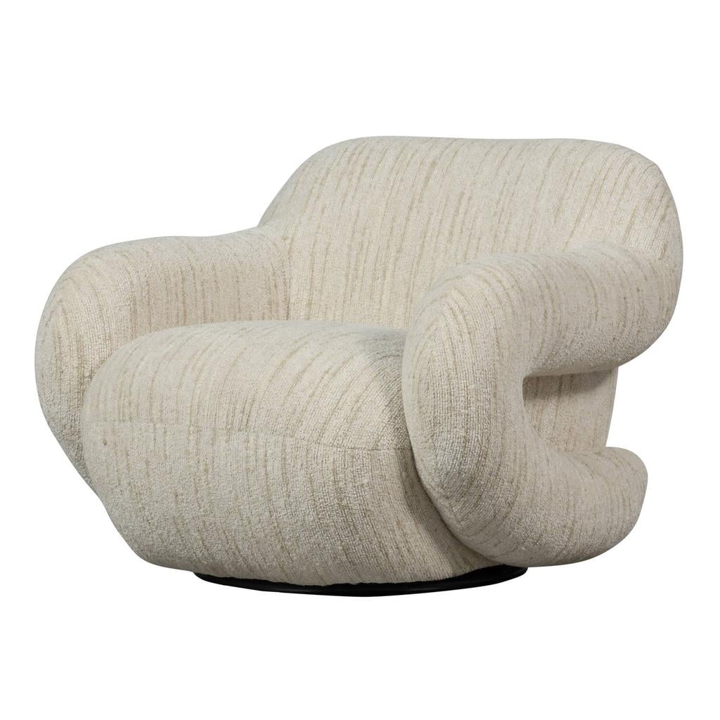 WOOOD Folke Fauteuil - Chenille Naturel - Melange - 70x88x88