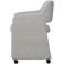 WOOOD WOOOD Lyric Eetkamerstoel Met Wieltjes - Polyester - Greige - 79x59x58