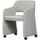 WOOOD Lyric Eetkamerstoel Met Wieltjes - Polyester - Greige - 79x59x58