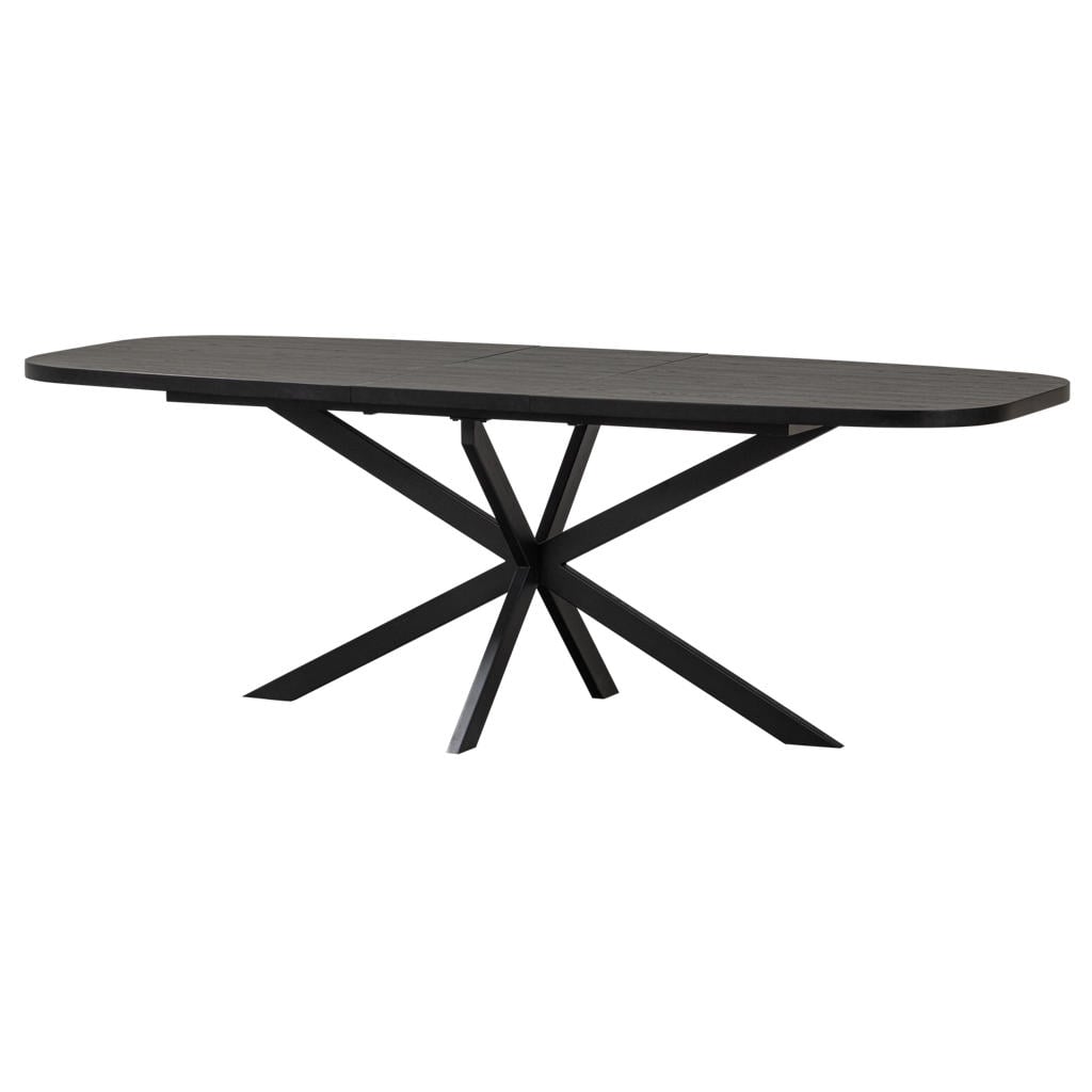 WOOOD WOOOD Arros Eettafel Uitschuifbaar - Zwart - 75x180/220x90