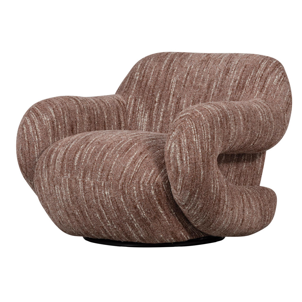 WOOOD WOOOD Folke Fauteuil - Chenille - Oudroze Melange - 70x88x88