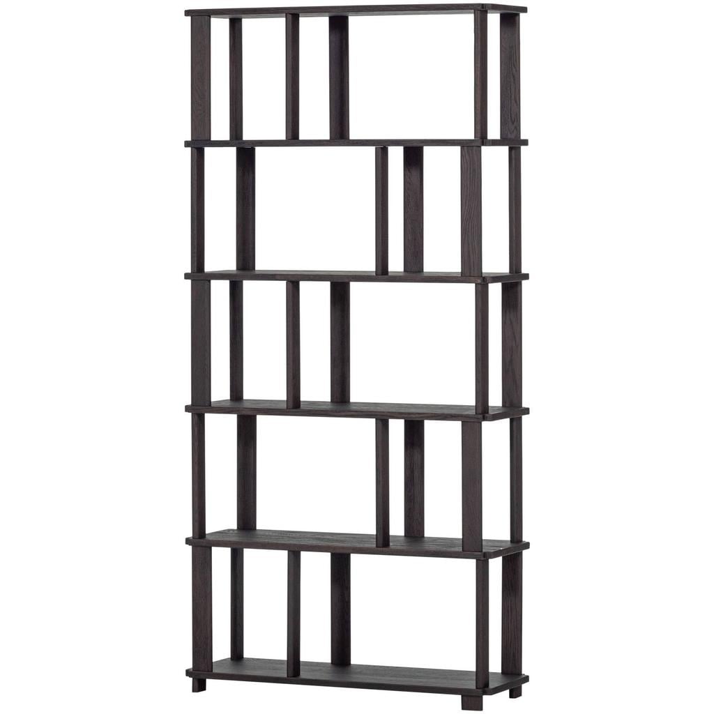 WOOOD Riss Boekenkast - Eikenhout - Naturel - 186x90x30
