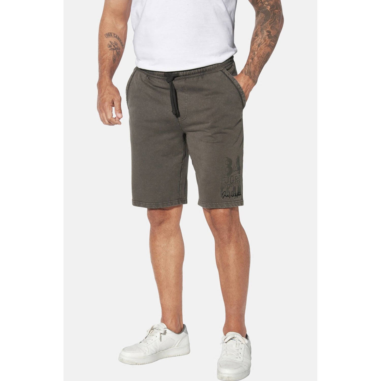 Jan Vanderstorm sweatshort Plus Size TJAPE bruin