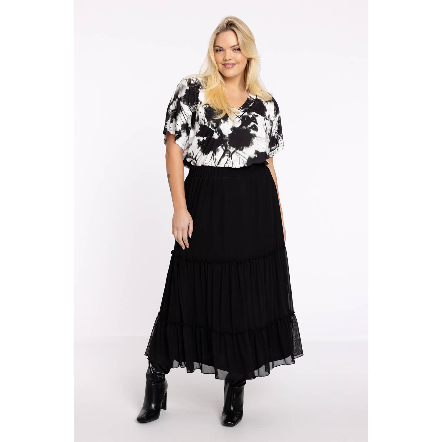 YOEK x Hannelore maxi rok zwart