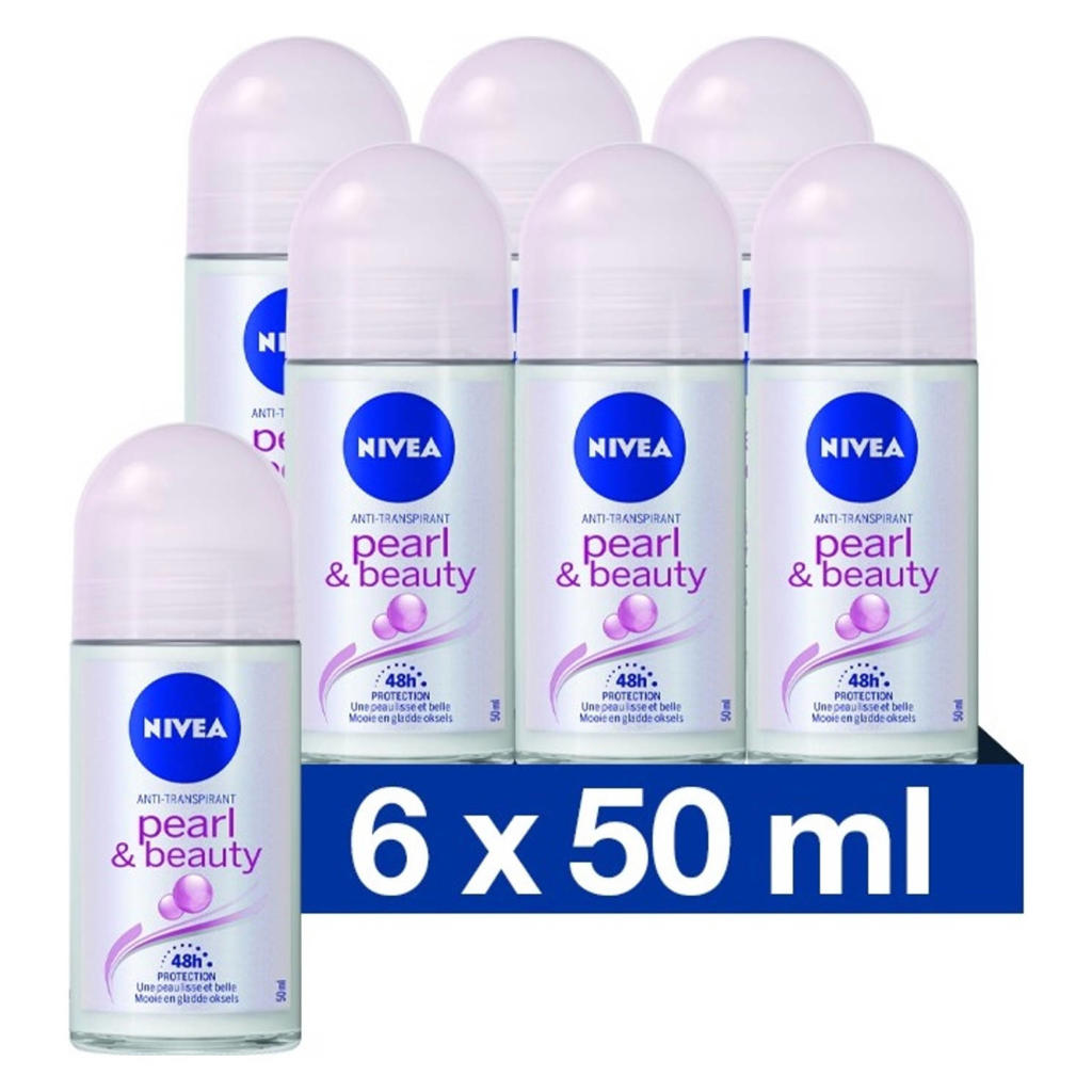 NIVEA Deodorant Roll On Pearl & Beauty 50 ml Multiverpakking