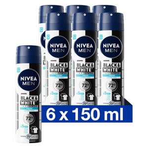 Deodorant Spray Invisible Black&White Fresh 150 ml Multiverpakking