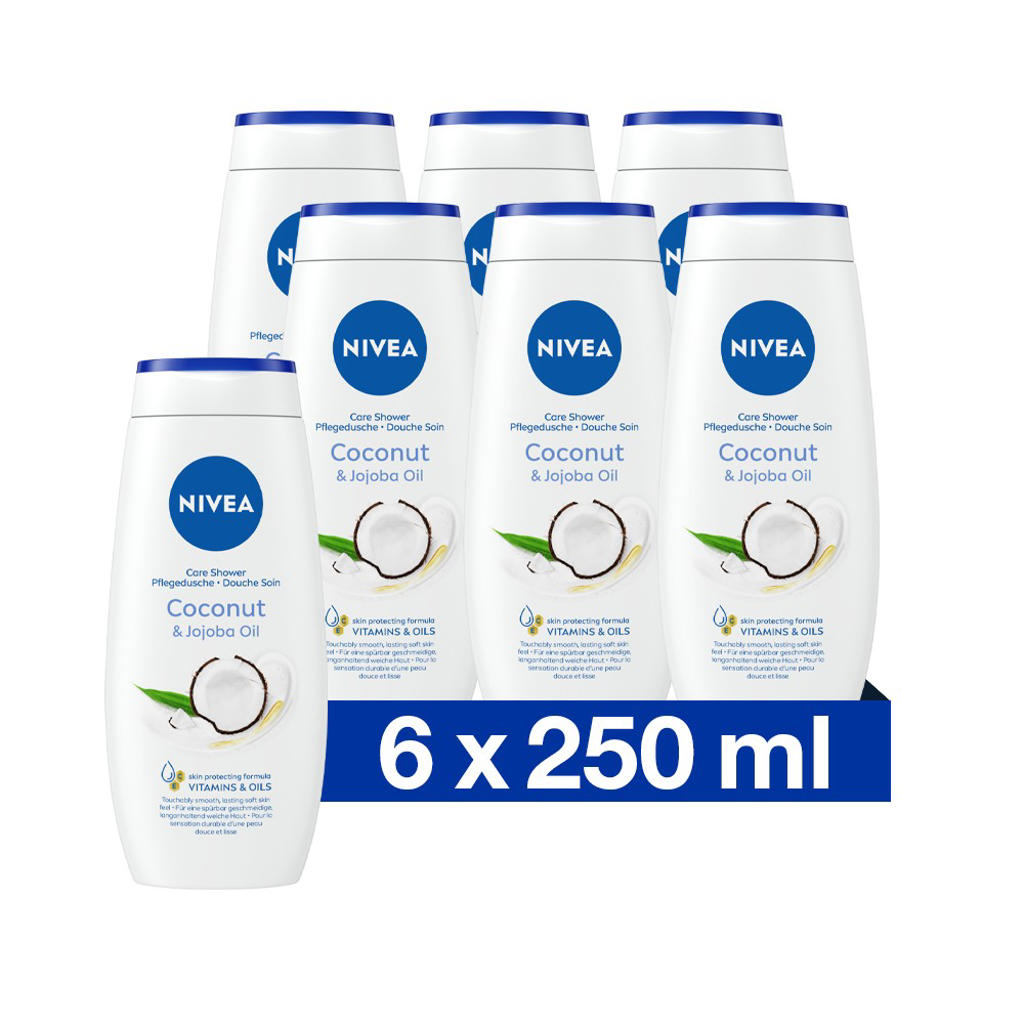 NIVEA Care & Coconut Douchecrème 250 ml Multiverpakking