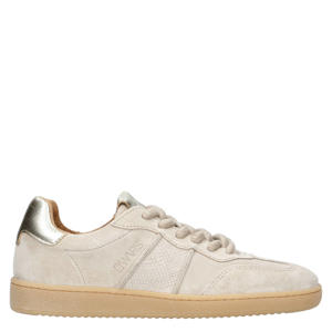 Poona  suède sneakers zand/goud