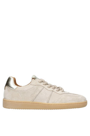 Poona  suède sneakers zand/goud