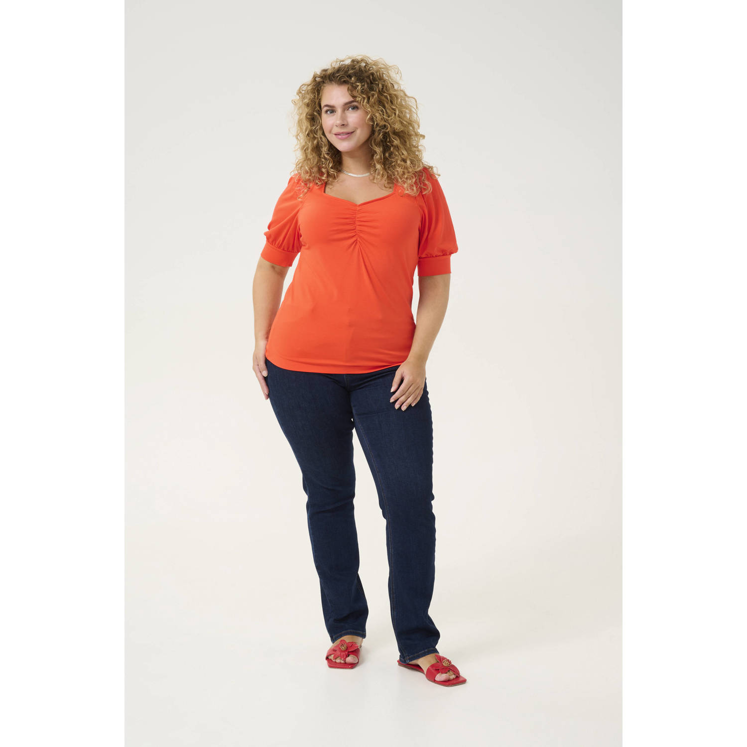 Kaffe Curve top oranje
