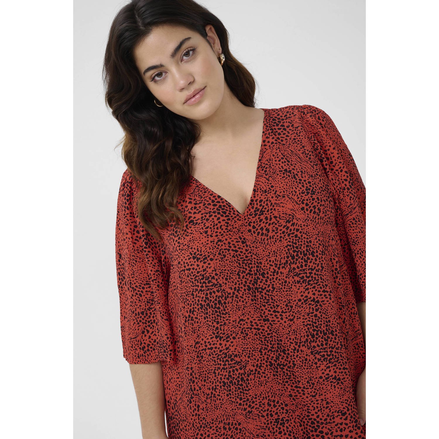Kaffe Curve maxi jurk rood
