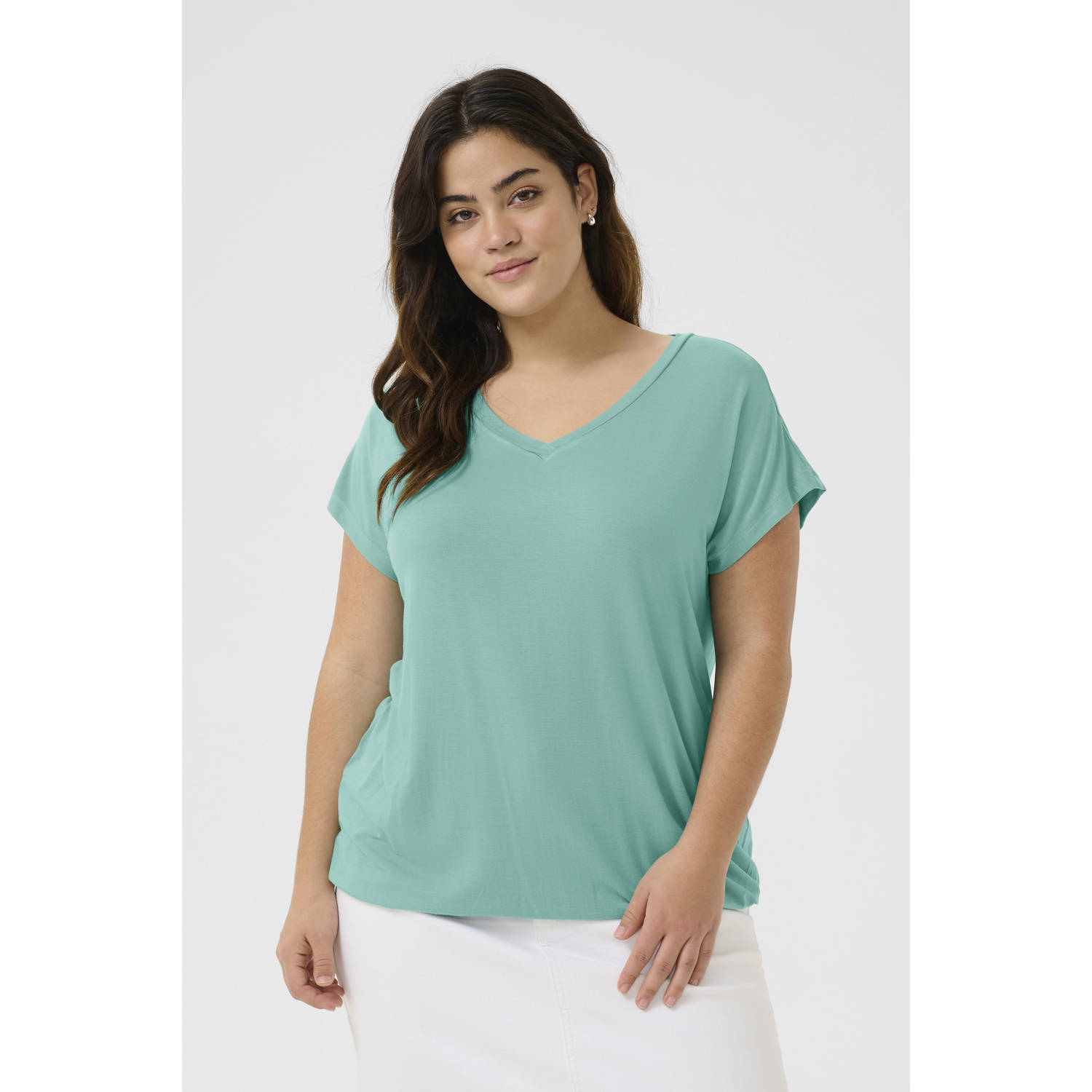 Kaffe Curve top blauw