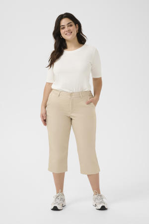 slim regular waist broek zand
