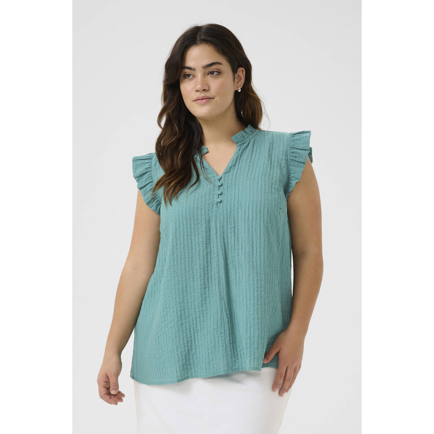 Kaffe Curve blousetop blauw