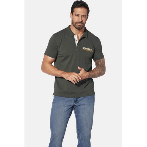 Jan Vanderstorm polo Plus Size JAKOV olijfgroen afbeelding