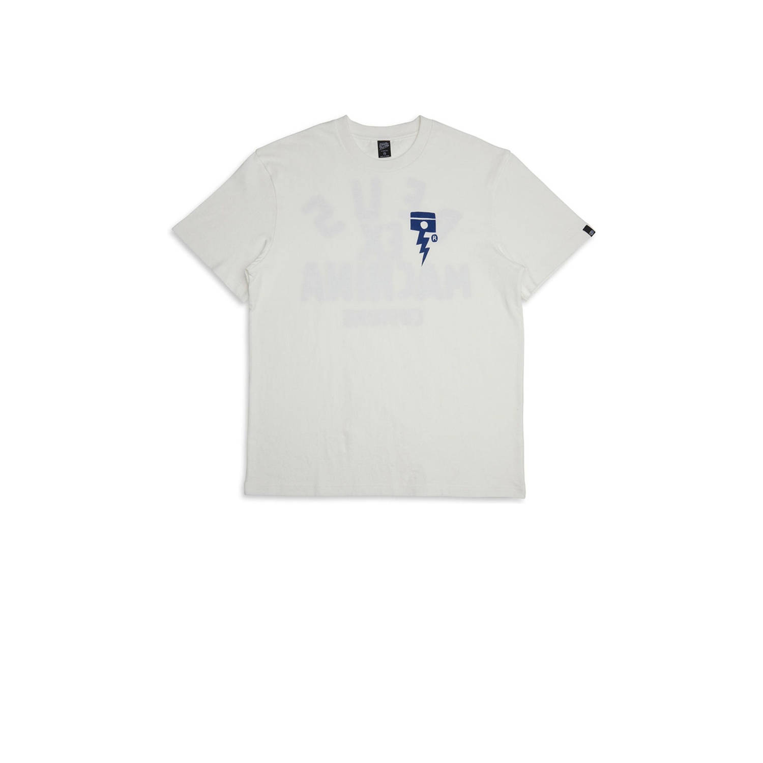 Deus Ex Machina Blauw Print Box Fit Tee White Heren