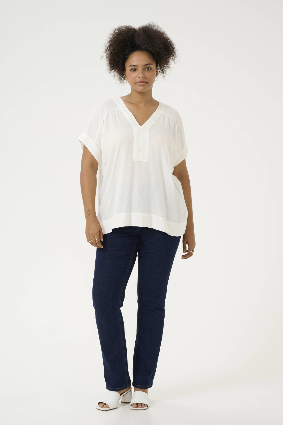 Kaffe Curve Felice Top in Black