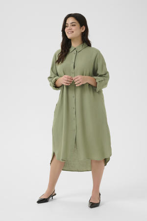 linnen blousejurk groen