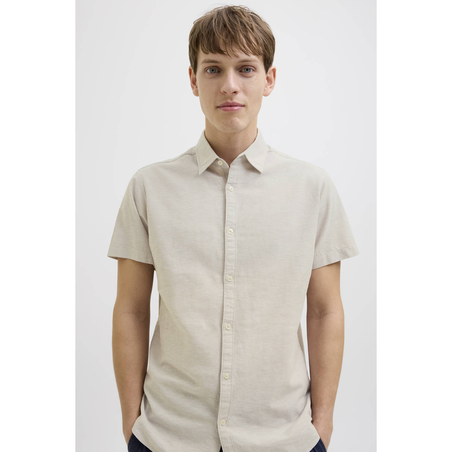 JJ REBEL casual overhemd ecru