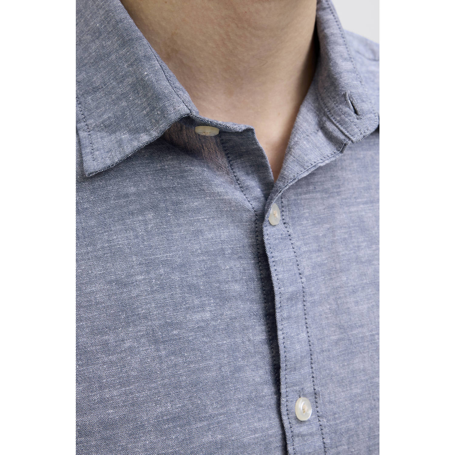 JJ REBEL casual overhemd grijsblauw