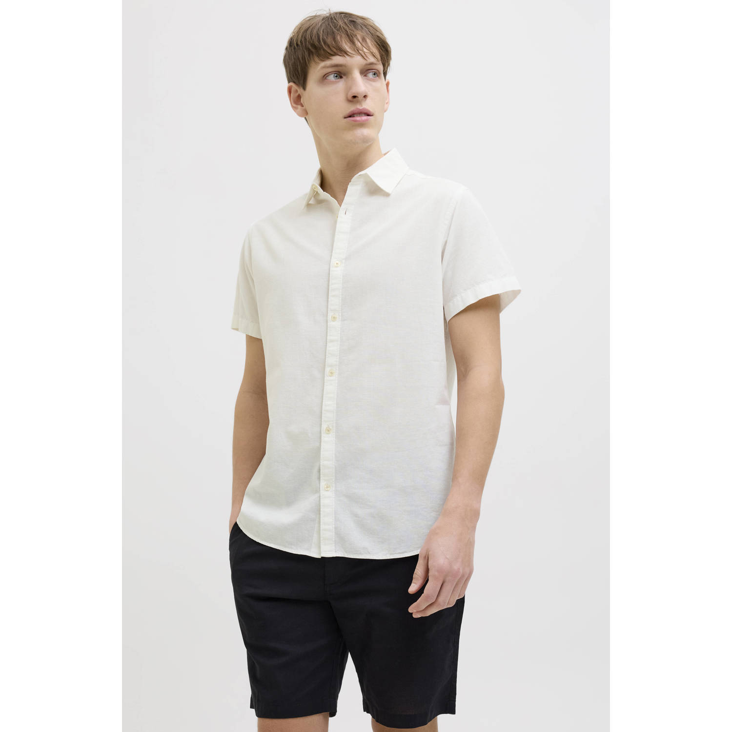JJ REBEL casual overhemd wit