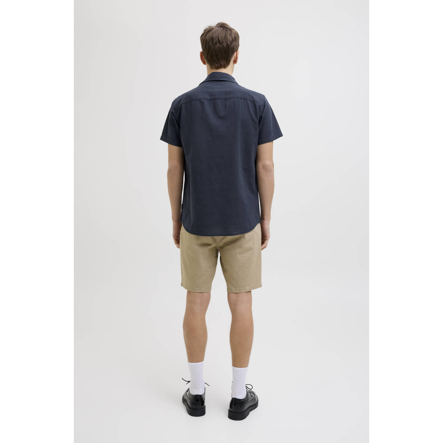 JJ REBEL casual overhemd donkerblauw