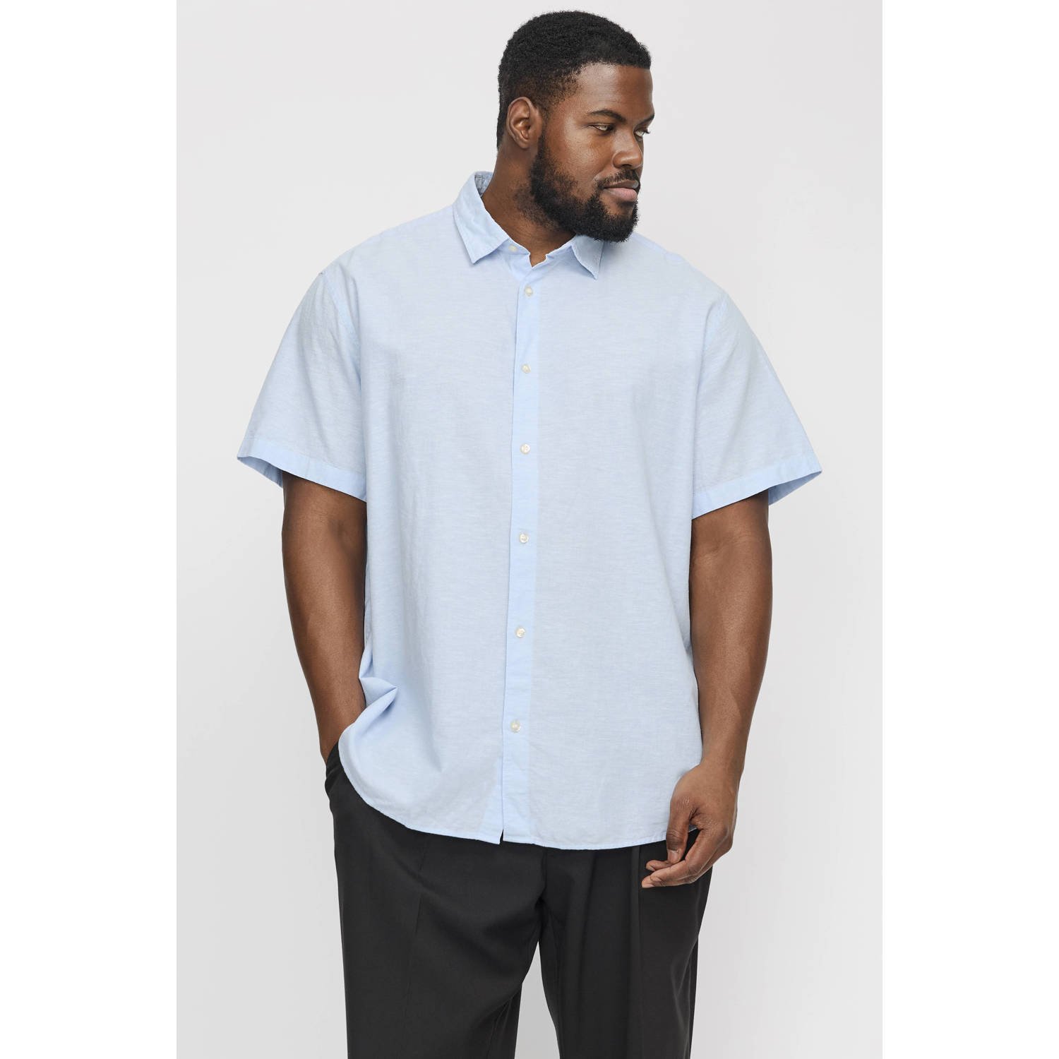 Jack & Jones PlusSize Overhemd met korte mouwen JJEBREEZE SHIRT SS SN PLS