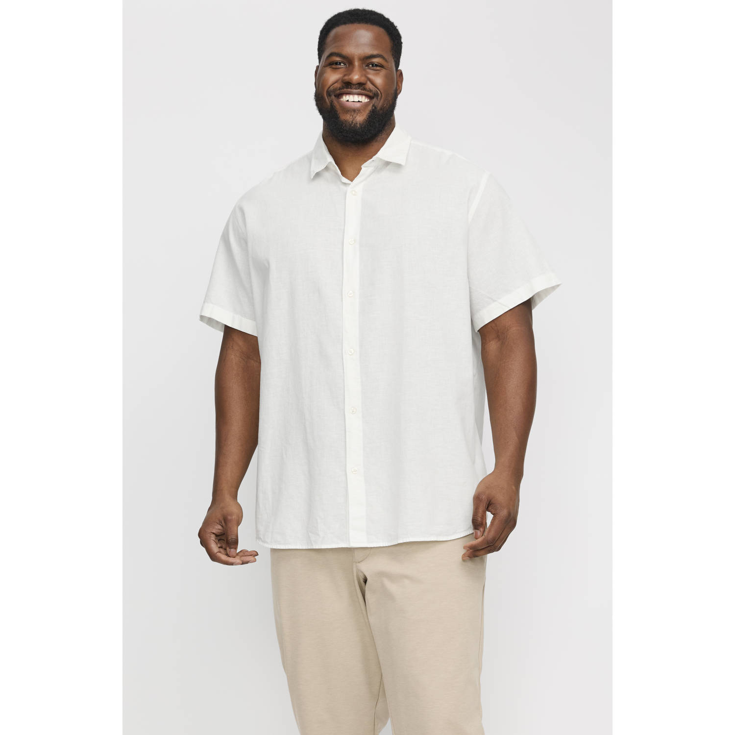 Jack & Jones PlusSize Overhemd met korte mouwen JJEBREEZE SHIRT SS SN PLS