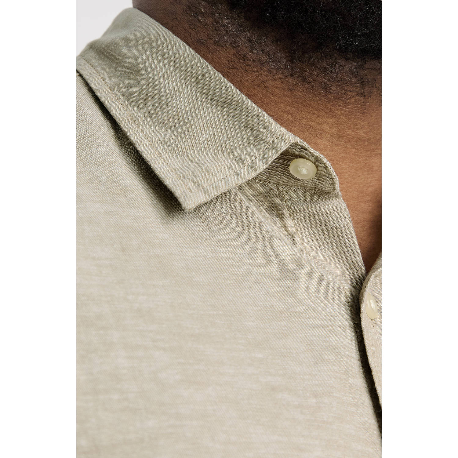 JACK & JONES PLUS SIZE casual overhemd beige