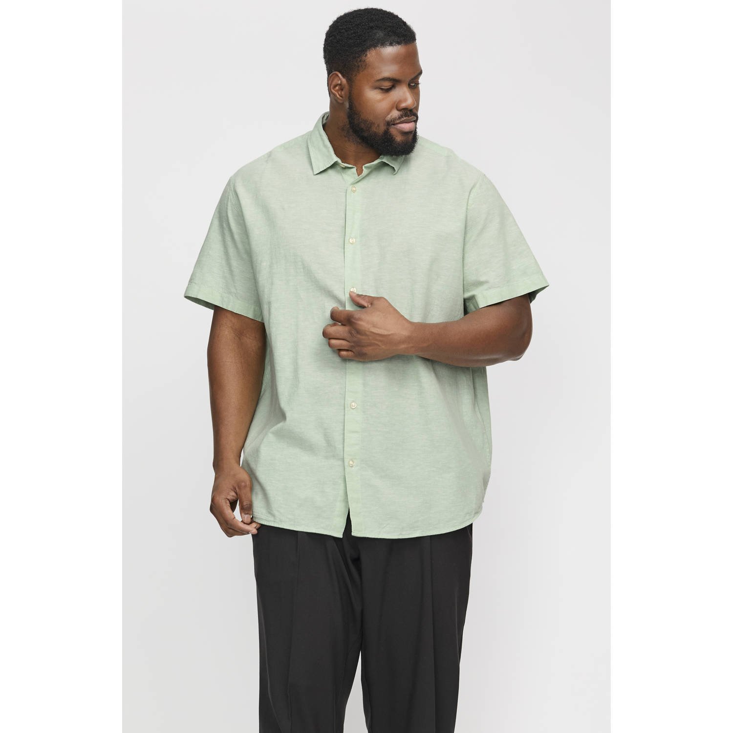 Jack & Jones PlusSize Overhemd met korte mouwen JJEBREEZE SHIRT SS SN PLS