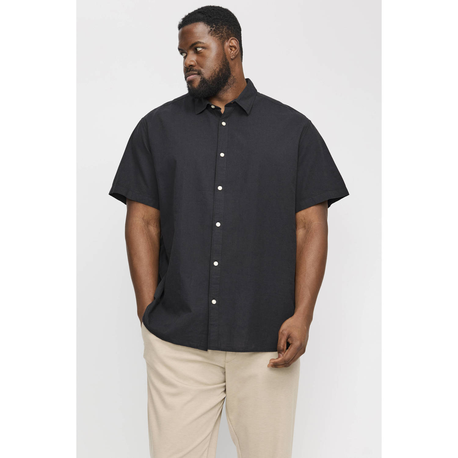 Jack & Jones PlusSize Overhemd met korte mouwen JJEBREEZE SHIRT SS SN PLS