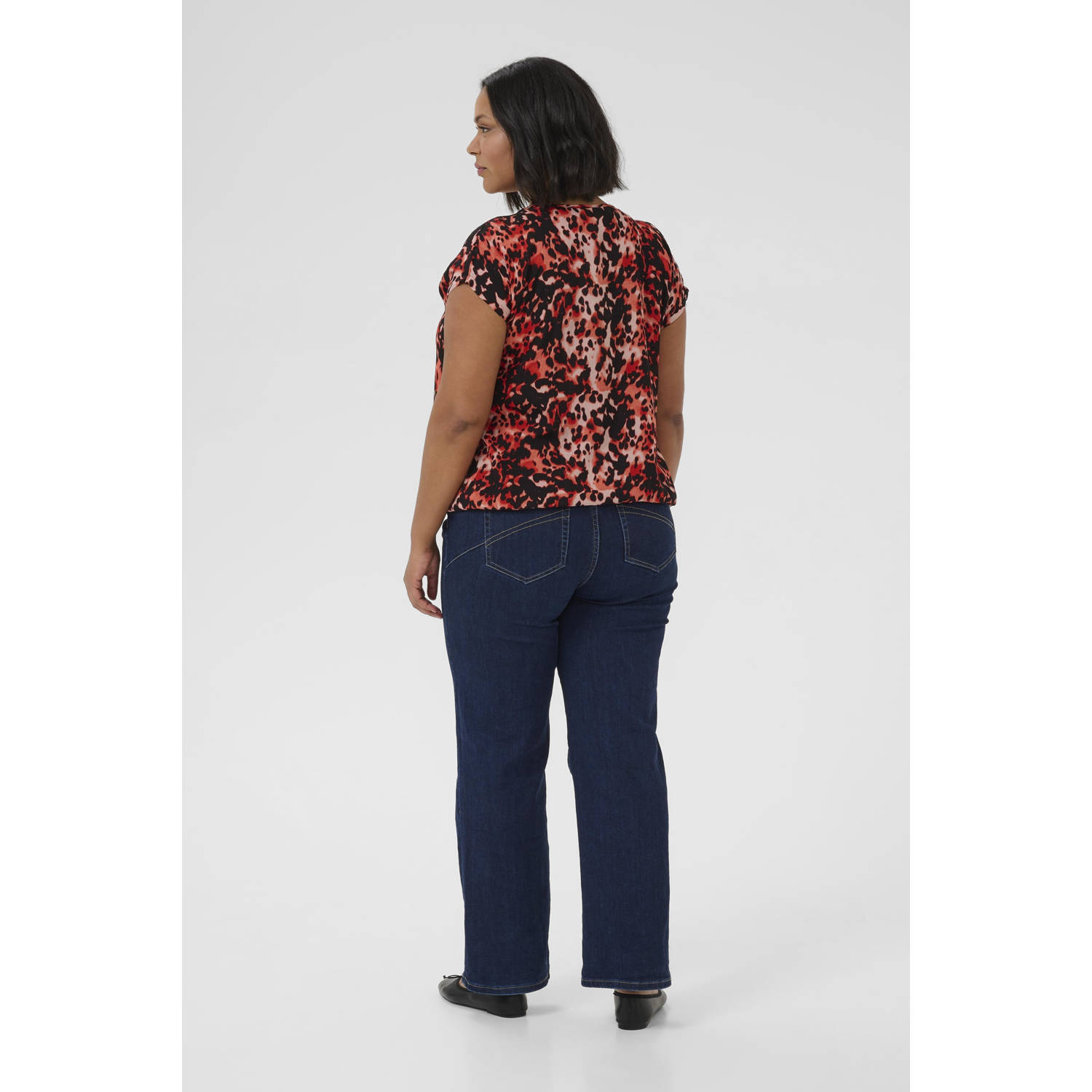 Kaffe Curve blousetop rood