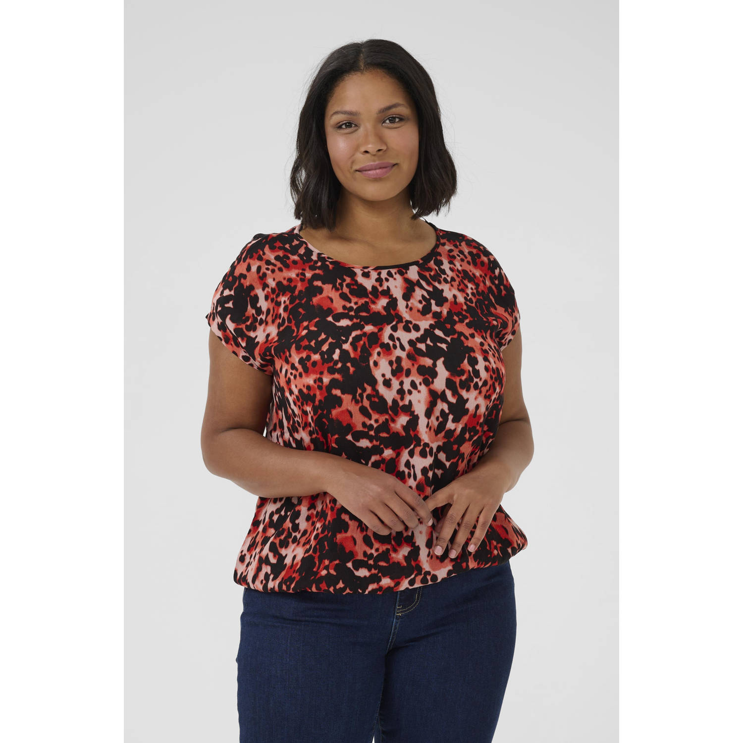 Kaffe Curve blousetop rood