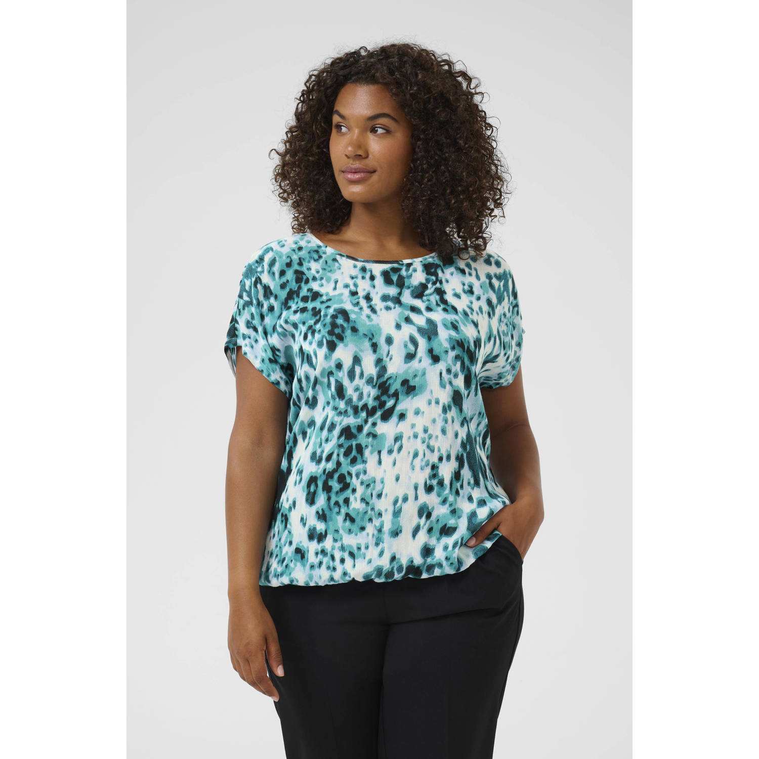 Kaffe Curve blousetop blauw