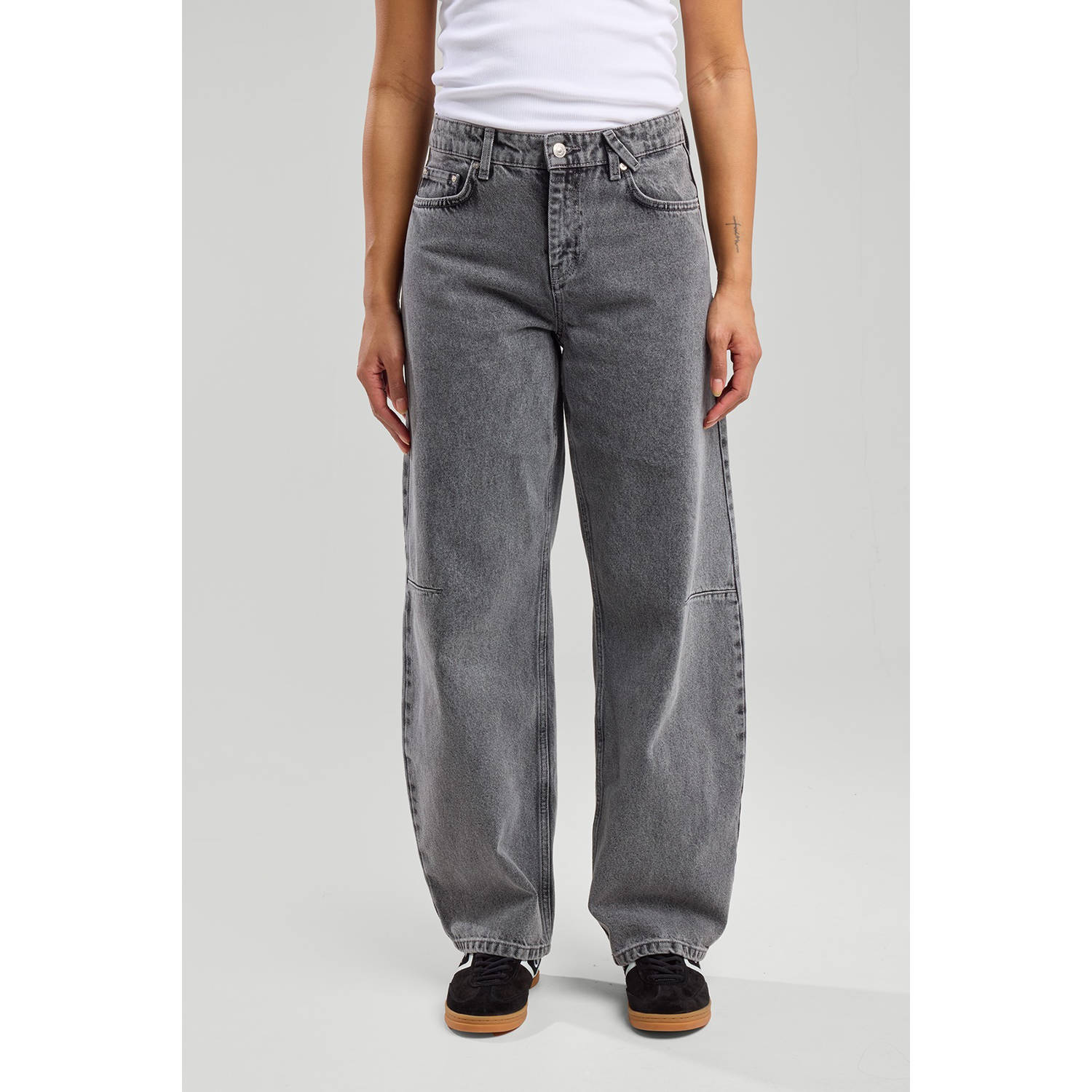 America Today wide leg jeans grey denim