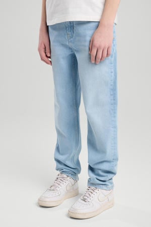relaxed waist tapered jeans blauw
