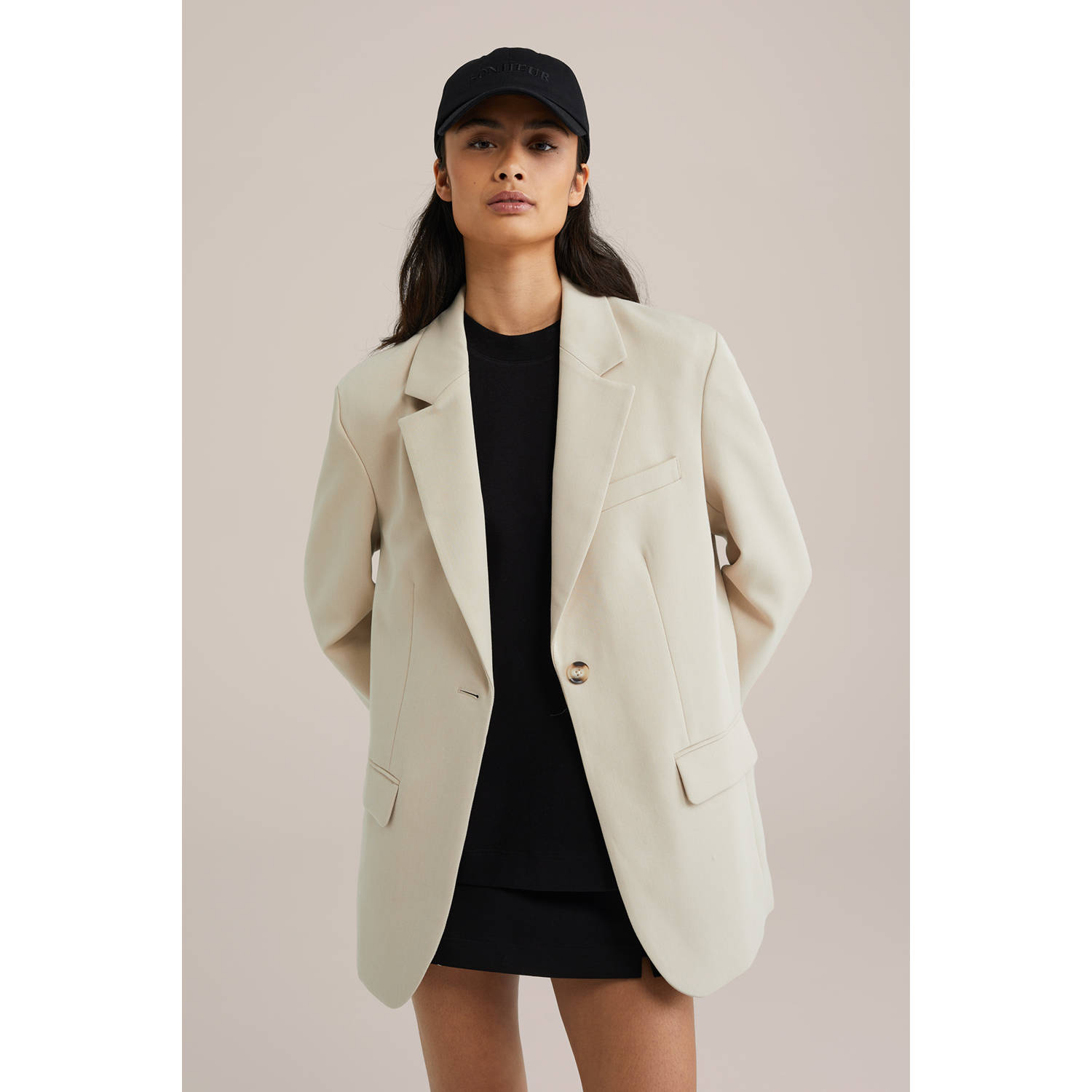 WE Fashion oversized blazer beige