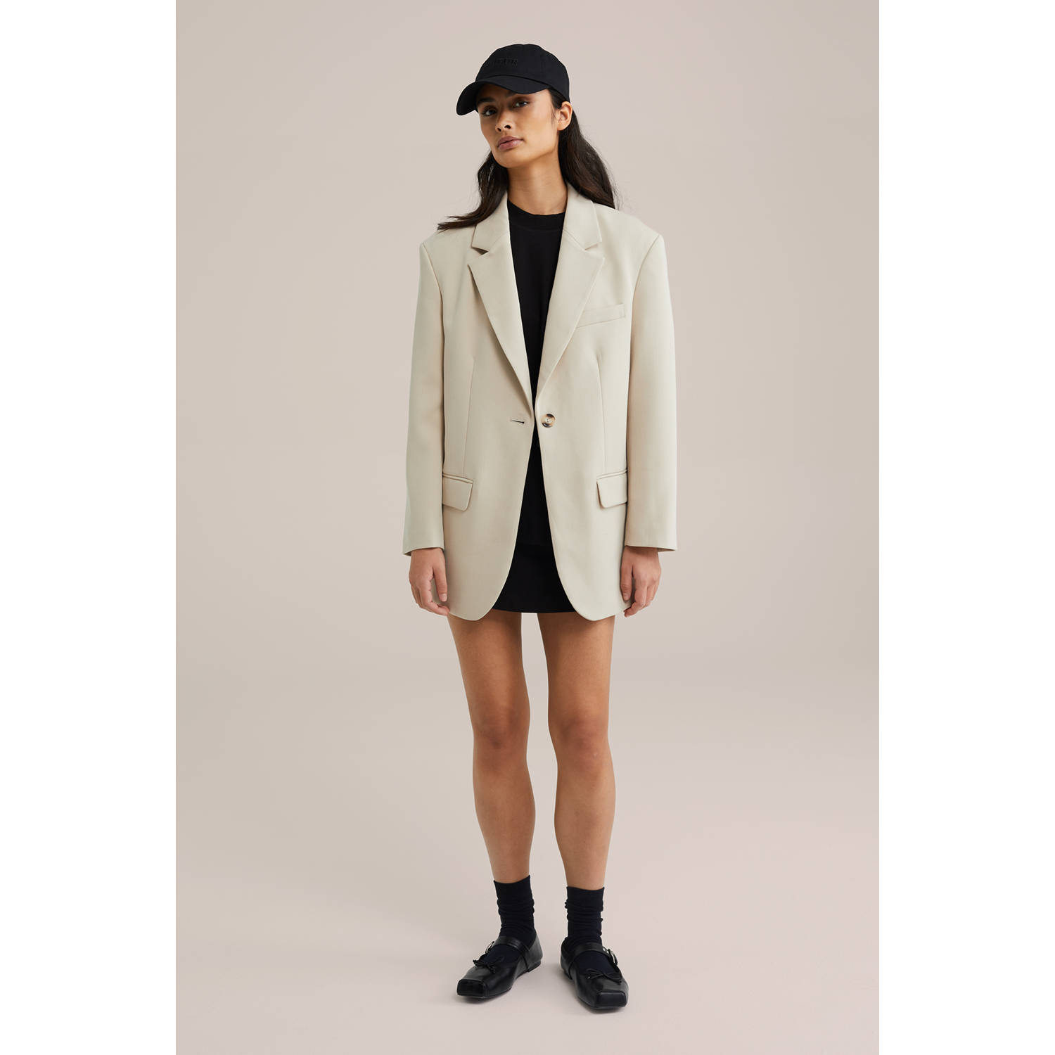 WE Fashion oversized blazer beige