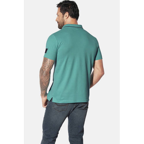 Jan Vanderstorm +FIT Collectie polo Plus Size STILTOR turquoise afbeelding