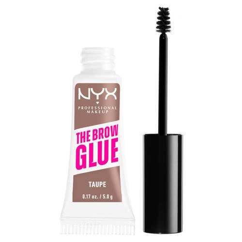 NYX Professional Makeup The Brow Glue - Taupe - Wenkbrauw Gel 16u langhoudend - Grijsbruin afbeelding