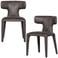 WOOOD WOOOD Permit Eetkamerstoelen - Polyester - Cinnamon - Set van 2