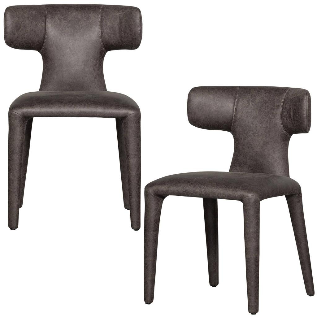WOOOD WOOOD Permit Eetkamerstoelen - Polyester - Cinnamon - Set van 2
