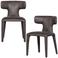 WOOOD WOOOD Permit Eetkamerstoelen - Polyester - Espresso - Set van 2