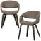 WOOOD Yossi Eetkamerstoelen Metalen Koper Poot - Bruin - Set van 2